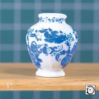 Delft Style Ceramic Vase                                    