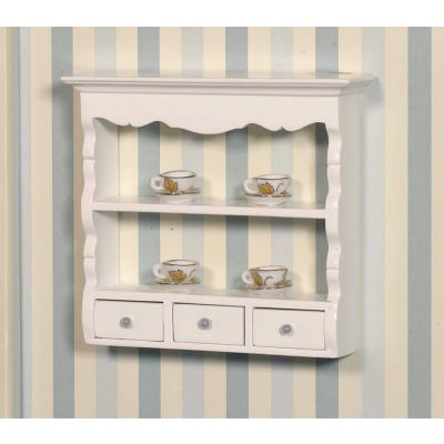 White Wall Shelf Unit                                       