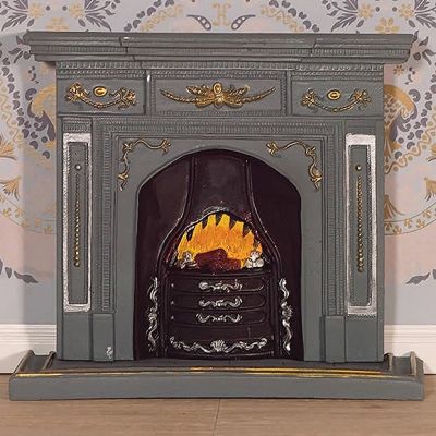 Large Grey/'Gold' Fireplace (PR)                            