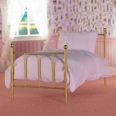 'Brass' Single Bed & Mattress                               