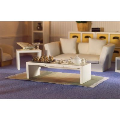 Modern White Low Table/Shelf                                