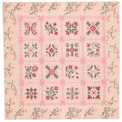 Pink Patchwork Rug or Blanket                               