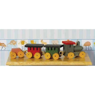 Wooden Train & Three Carriages ( D117 )                           