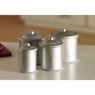 Four 'Chrome' Canisters                                     