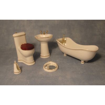 Elegant 'Savoy' Bathroom Set, 6 pcs                         