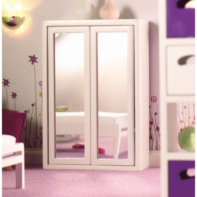 White Mirror Front Wardrobe                                 