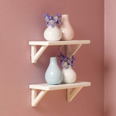 Small White Wall Shelves, 2 pcs                             