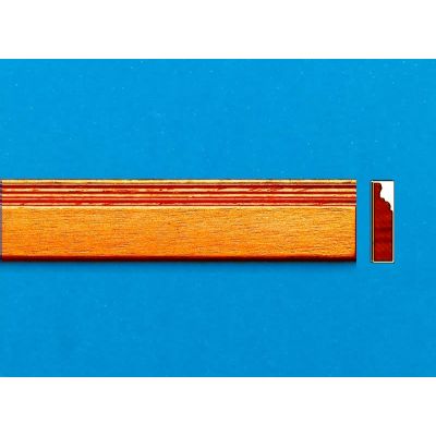 Light Mahogany-Coloured Skirting Board, 6 pieces  square cut, 450mm long         