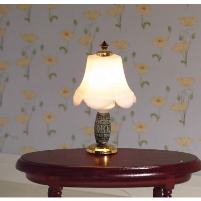 Table Lamp with Ornate Base                                 