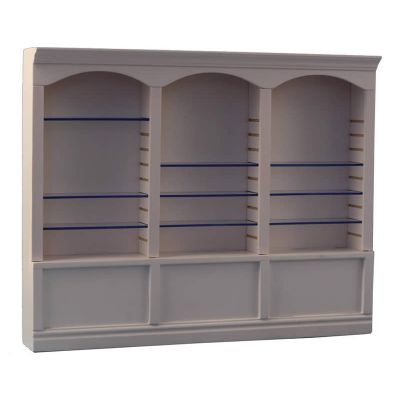 White Deluxe Triple Shelves 