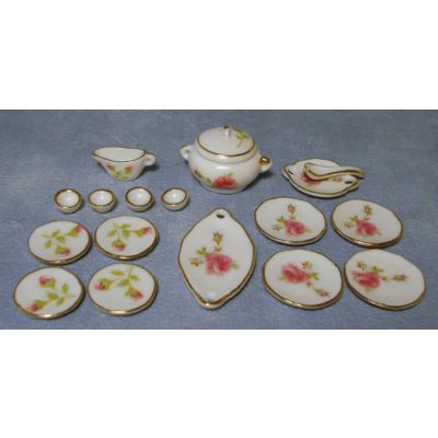 Pink Rose Dinner Set