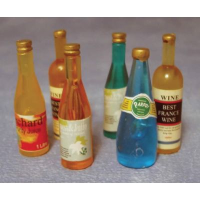 6 Mixed Wine Bottles