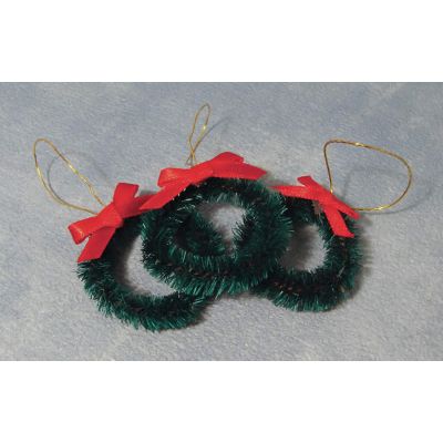 Christmas Wreath pk3, 37mm diameter