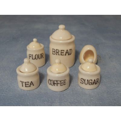 Kitchen Glazed Storage Jar Set