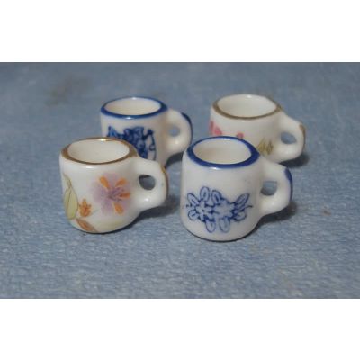 Set of 4 Floral Mugs