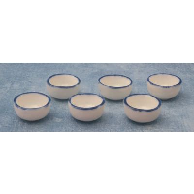 White Enamel Bowls pk6