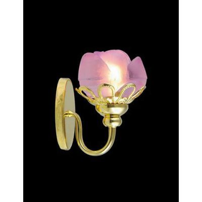 Pink Rose Wall Light