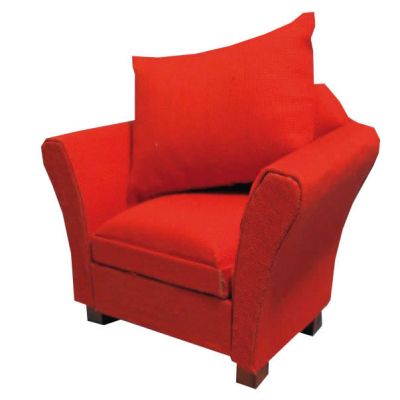 Modern Red Armchair