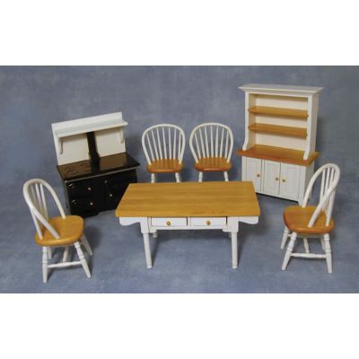 White/Pine Kitchen Set