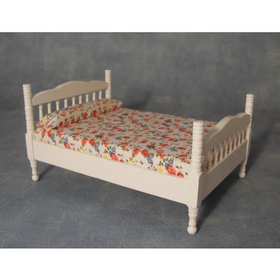 White Double Bed