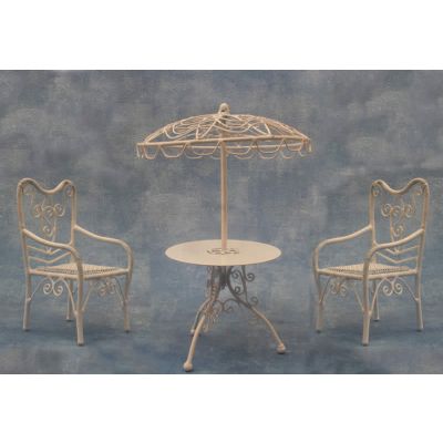 Parasol Table and 2 Chairs