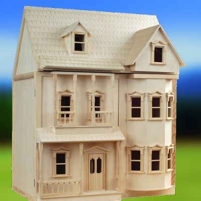 The Ashburton Dolls House, unpainted. 