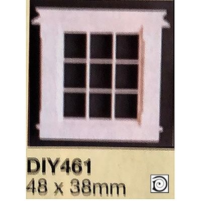 Georgian 9 Pane plastic Window Frames, 1/24th scale