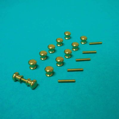 12 Brass Knobs & 6 Threads