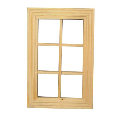 6 Pane Window Unpainted