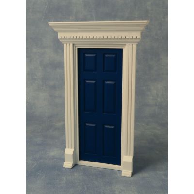 Dentil Trim Door Blue