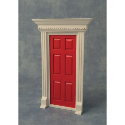 Dentil Trim Door Red