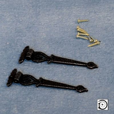 Black Long Hinges pk2