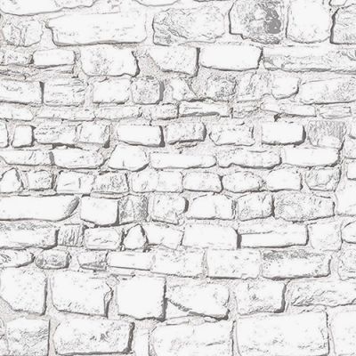 White washed stone wall, Embossed A3 card