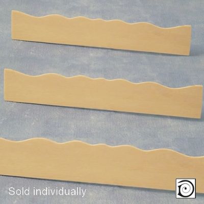 Wavey edge Wood Panel, 16cm long                        