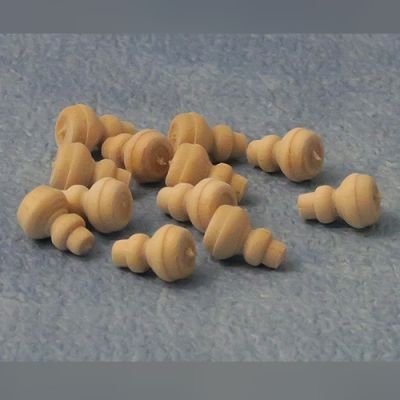 5mm wooden knobs, pack of 12