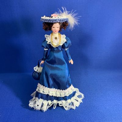 Victorian Lady Blue Dress