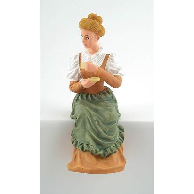  Lady Sitting Holding Cup