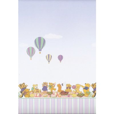 Teddy Picnic Bears & Balloons Wallpaper